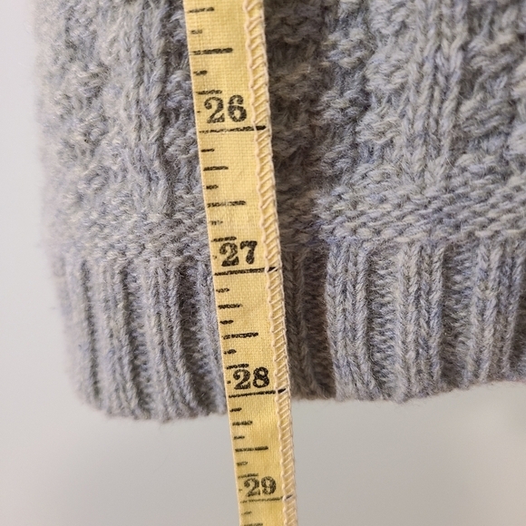 Jillian Jones Mint Green Lambswool Zip Up Square Knit Sweater Medium - Picture 9 of 10